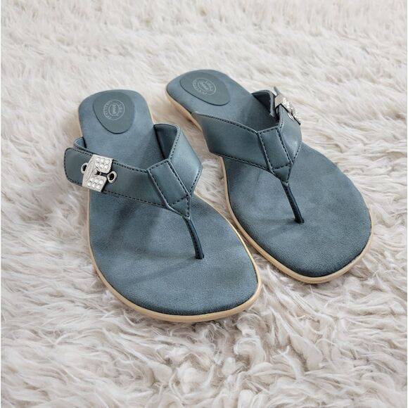 Dr.āScholl's StringĀ Along VeganāLeatherāFlipāFlops - Picture 2 of 6